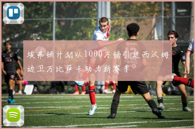 埃弗顿计划以1000万镑引进西汉姆边卫万比萨卡助力新赛季